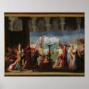 Affiche L'enterrement de Marat dans l'église antique