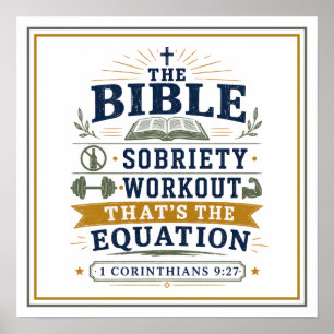 Affiche L'entraînement de sobriété biblique qui est l'équa