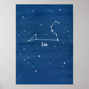 Affiche Leo Constellation Stars Ciel de nuit