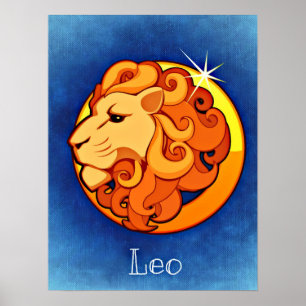 Affiche Leo en bleu