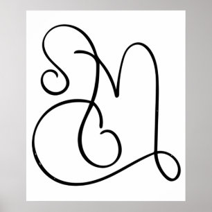 Affiche Leo Et Capricorne Beaux Entrelacés Zodiac