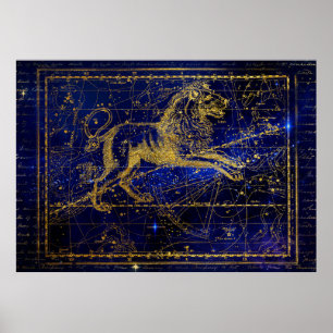 Affiche leo l'affiche de la constellation des lions