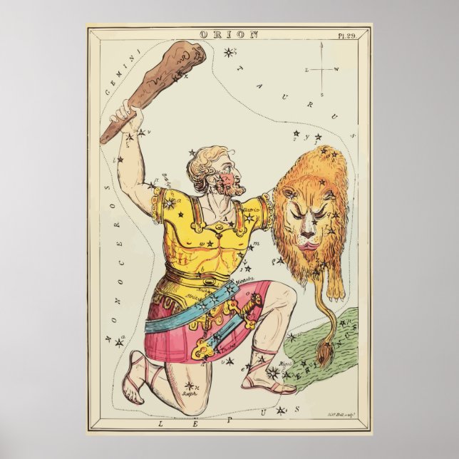 Affiche Leo - Orion - Constellation - Étoiles (Devant)