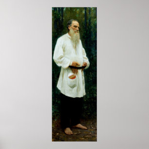 Affiche Leo Tolstoï Barefoot par Ilya Repin