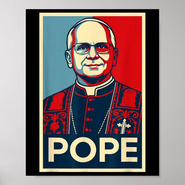 Affiche Leo Xiv _ Pop Culture Rome Catholique (Devant)