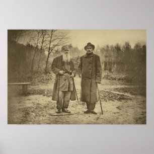 Affiche Léon Tolstoï et la maxime Gorki d'auteur