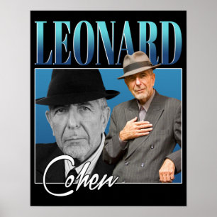 Affiche Leonard Cohen Cadeaux de style rétro pour les fans
