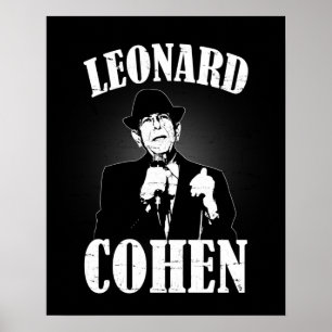 Affiche Leonard Cohen Sur Scène Détruit Tee Vintage