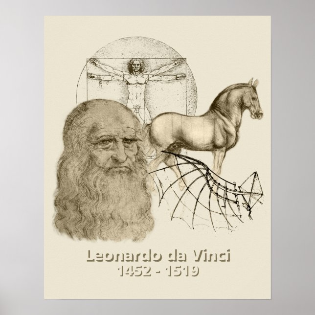 Affiche Léonard de Vinci (Devant)