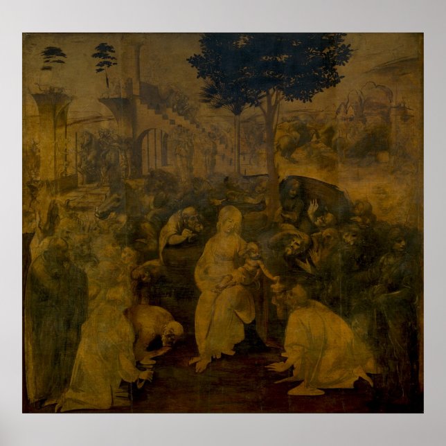 Affiche Léonard de Vinci Adoration des Magi (Devant)