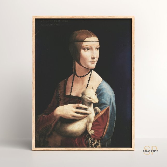 Affiche Léonard de Vinci Lady avec une peinture d'Ermine (Créateur téléchargé)