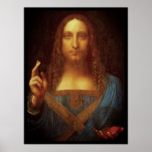 Affiche Leonardo da Vinci 1500 Salvator Mundi Art