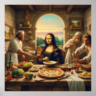 Affiche Leonardo Da Vinci Divertir Quelques Amis