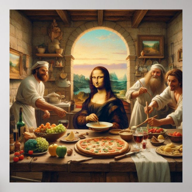 Affiche Leonardo Da Vinci Divertir Quelques Amis (Devant)