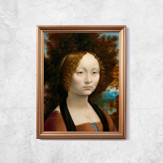 Affiche Leonardo Da Vinci Ginevra De Benci Ancien Art Célè