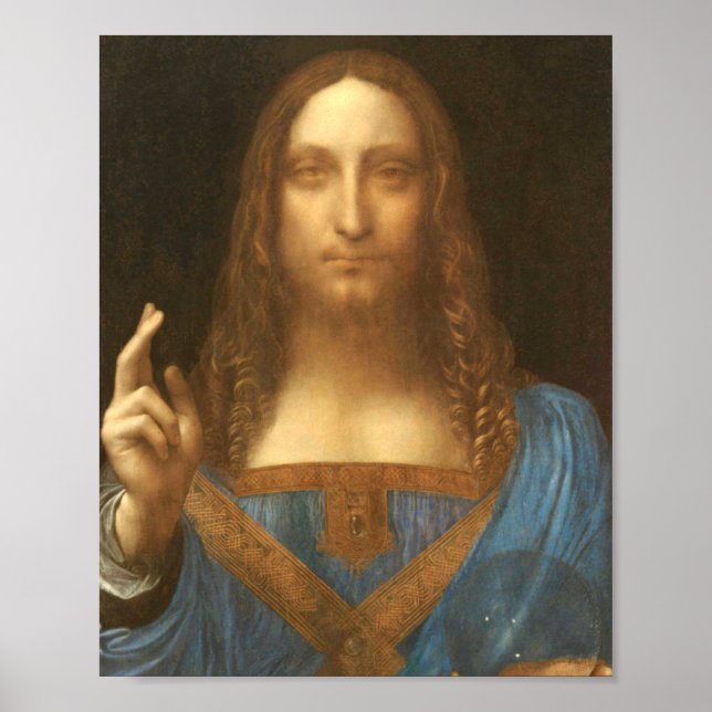Affiche Leonardo Da Vinci Jesus Salvator Mundi (Devant)