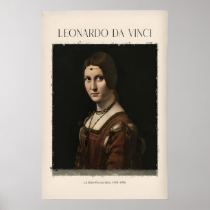 Affiche Leonardo da Vinci La Belle Ferronnière490s