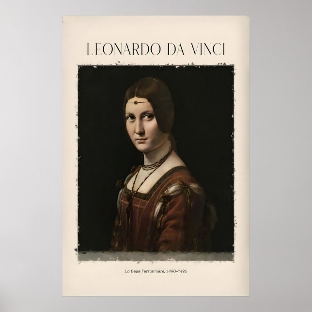 Affiche Leonardo da Vinci La Belle Ferronnière490s (Devant)