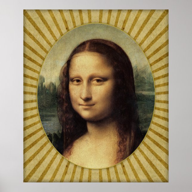 Affiche Leonardo da Vinci - Mona Lisa en détail (Devant)