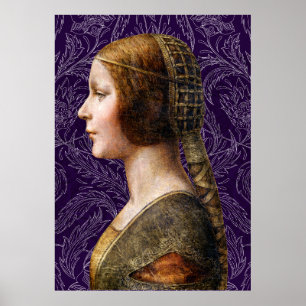 Affiche Leonardo da Vinci Portrait La Bella Principessa