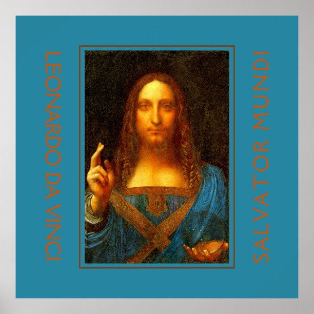 Affiche LEONARDO DA VINCI SALVATOR MUNDI Art (Devant)