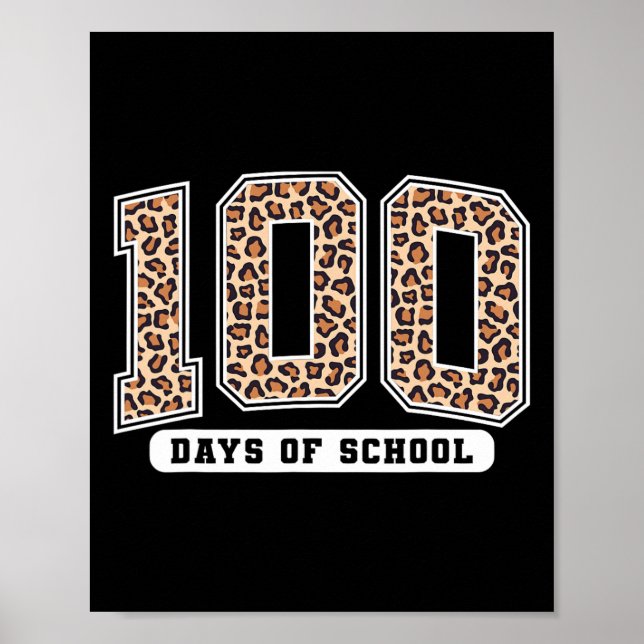 Affiche Léopard 100 Jours D'école Enseignant 100ème Jour D (Devant)