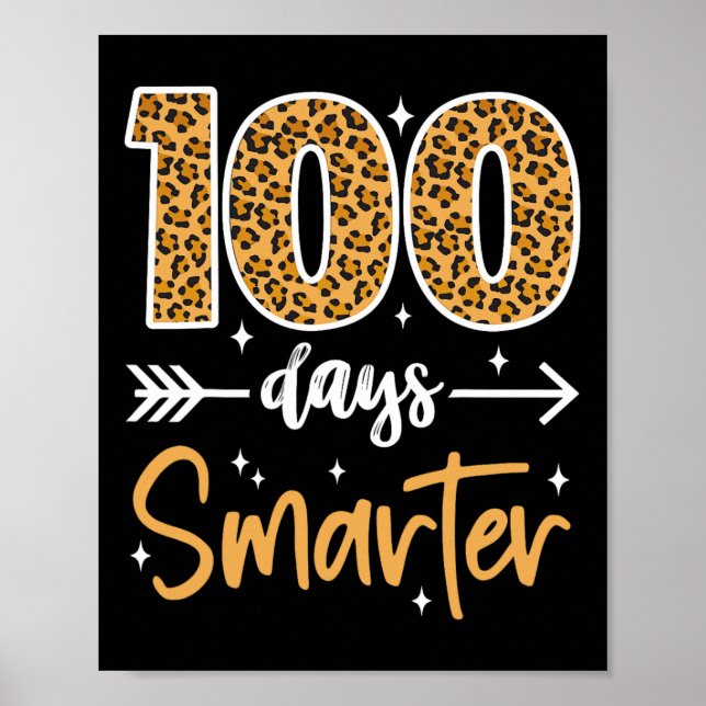 Affiche Leopard 100e Jour D'Enseignant Enfants 100 Jours (Devant)