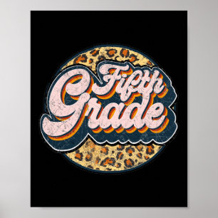 Affiche Leopard 5e maître mange 5e année Retour à l'école
