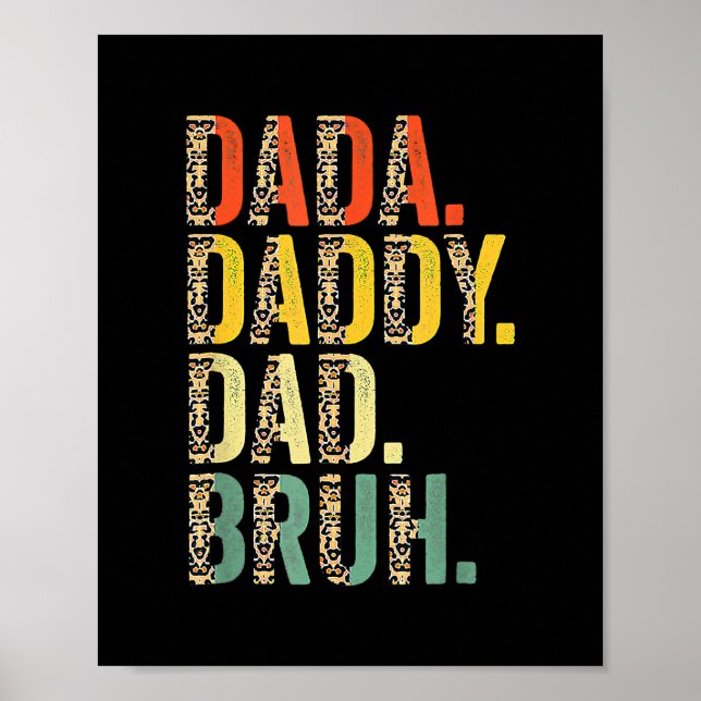Affiche Leopard Dada papa papa Bruh Fête des pères (Devant)