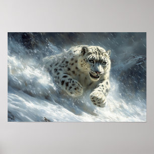 Affiche Léopard des neiges Animal sauvage Environnement na