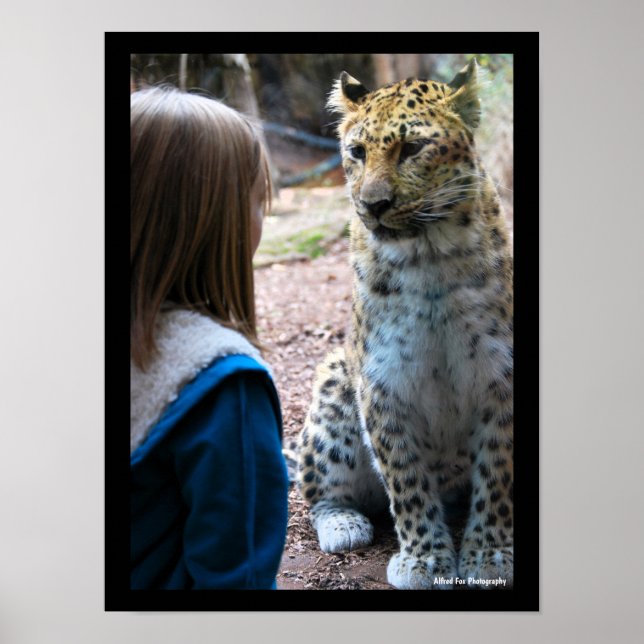 Affiche Léopard et Enfant (Devant)