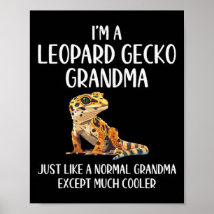 Affiche Leopard Gecko Grandma Définition Animaux Lover Mot