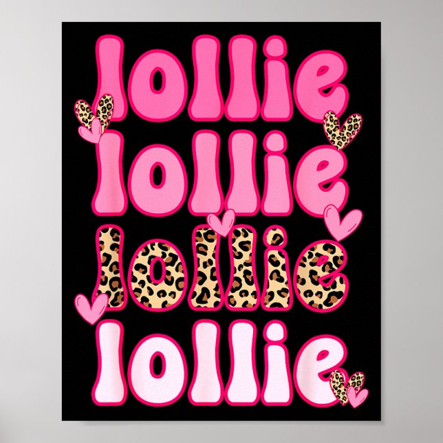 Affiche Leopard Groovy Lollie Valentine's Day Women Valent (Devant)