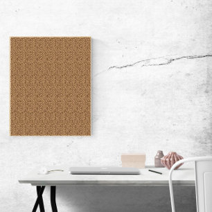 Affiche Leopard Motif Brown