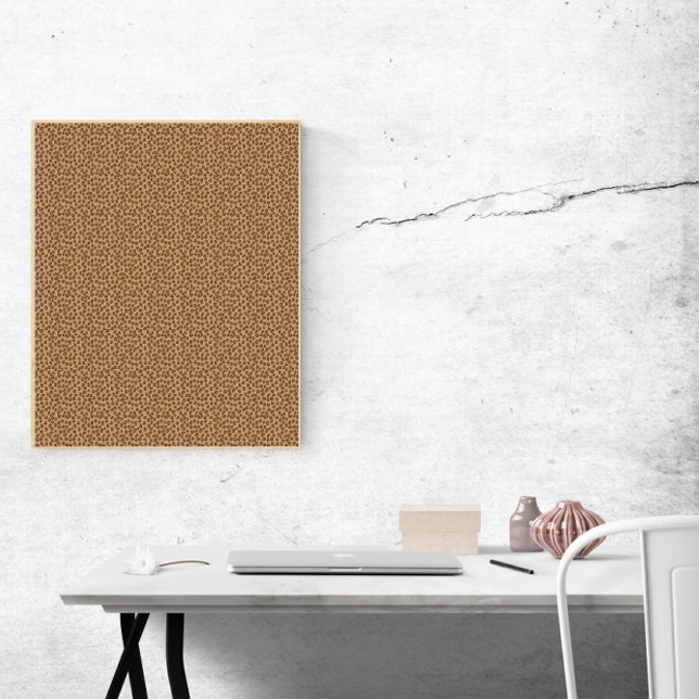 Affiche Leopard Motif Brown (A poster with a brown leopard pattern.)