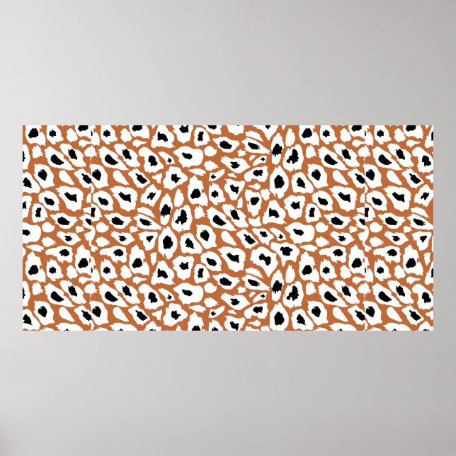 Affiche Leopard pattern, african animal print design (Devant)