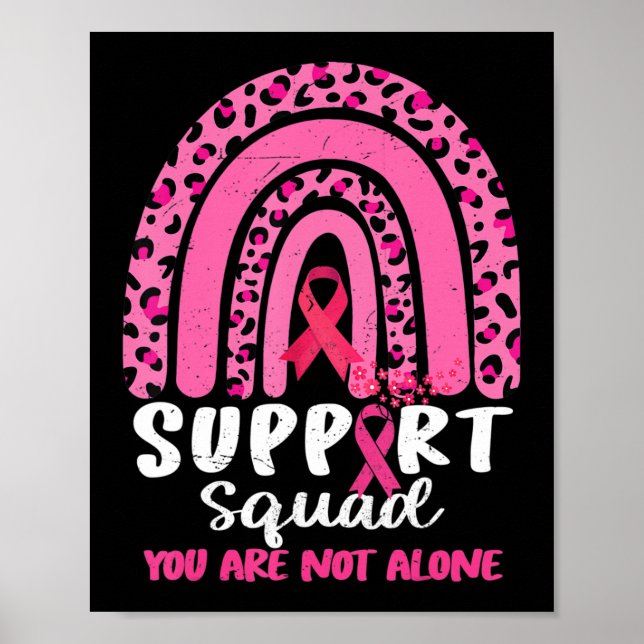 Affiche Leopard rose arc-en-ciel Soutien Squad Cancer du s (Devant)