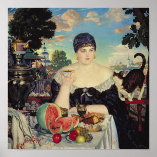 Affiche L'épouse du commerçant au thé, 1918