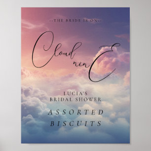 Affiche L'Épouse Est Sur Nuage 9 Fête des mariées