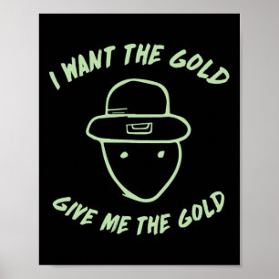 Affiche Leprechaun Croquis Amateur Mème Irlandais Drôle St