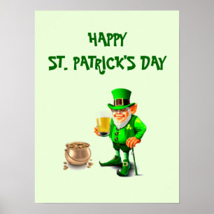 AFFICHE LEPRECHAUN DE LA SAINT-PATRICK  