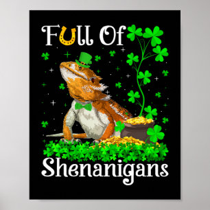 Affiche Leprechaun Shamrock Leaf Porté Dragon St. Patric
