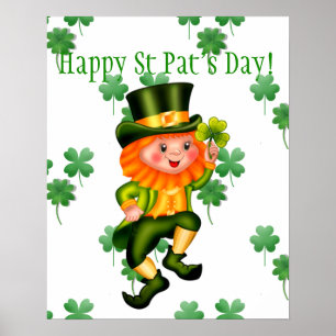 Affiche Leprechaun St Patrick's Day