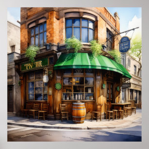 Affiche Leprechaun's Retreat A Fictional Irish Ai Pub