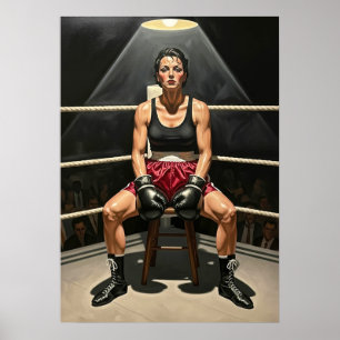 AFFICHE L'ÉPREUVE DE LA BOXEUSE