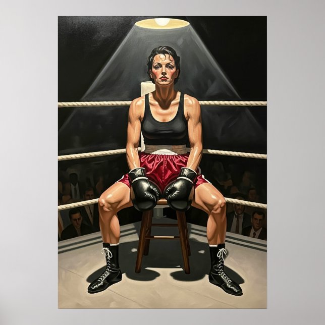 AFFICHE L'ÉPREUVE DE LA BOXEUSE (Devant)