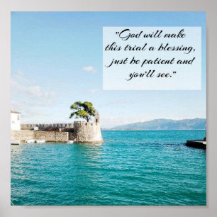 Affiche L'épreuve sera une bénédiction Art chrétien