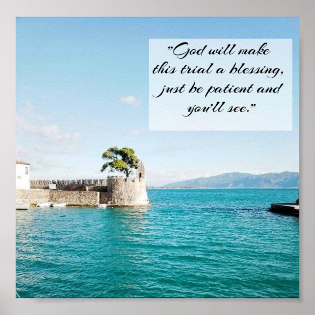 Affiche L'épreuve sera une bénédiction Art chrétien (Devant)