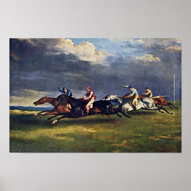 Affiche L'Epsom Derby De Géricault Jean Louis Théodore ( (Devant)