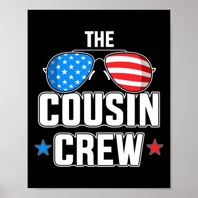 Affiche L'équipe de cousins avec le drapeau américain pour (Devant)